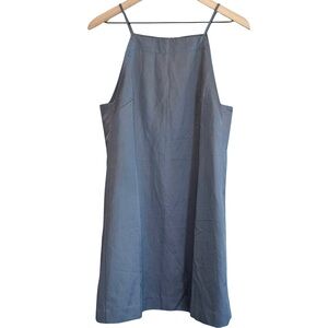 Madewell High-Neck Mini Dress Color Sunfaded Indigo Size 10